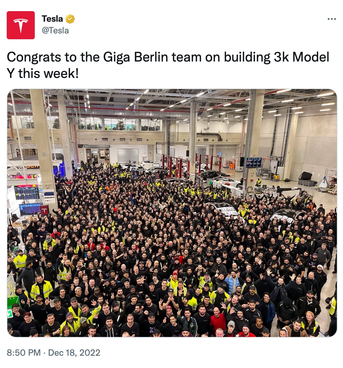 tesla tweet